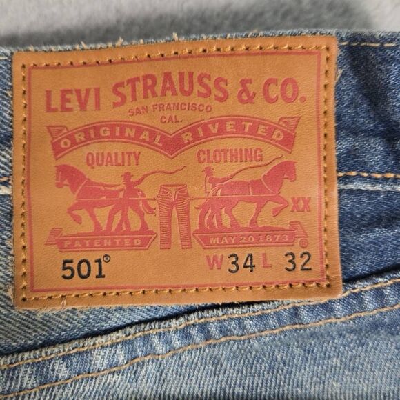 Levis Jeans 501 34x32 Paint Splatter - Picture 8 of 14